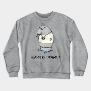 Hipsterpotamus Crewneck Sweatshirt